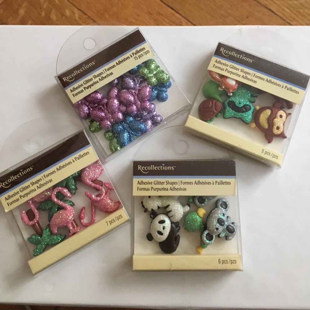 Cute adhesive glitter shapes!
